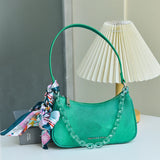 Women's Small Shoulder Bag with Acrylic Chains