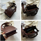 Women's Small Pu Leather Crossbody Bag High Messenger Tote