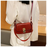 Small Square Bag Pu Leather Handbags For Women Ins Shoulder Bag