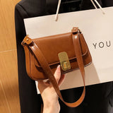 Small Square Bag Pu Leather Handbags For Women Ins Shoulder Bag