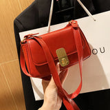 Small Square Bag Pu Leather Handbags For Women Ins Shoulder Bag