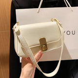 Small Square Bag Pu Leather Handbags For Women Ins Shoulder Bag