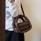 PU Leather Crossbody Bag with Short Handle for Women