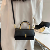 Square Flap Shoulder Bag PU Leather Crossbody Tote Purse for Women