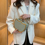 Stripe Printed Women's Handbag Chain Shoulder Messenger Bag