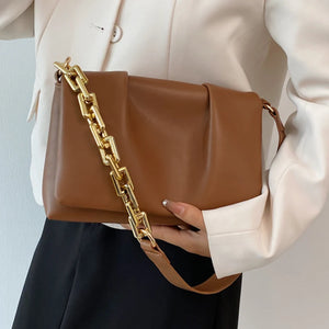Chain Shoulder Bags Small Acrylic Handbags Purses Fold Flap Bags