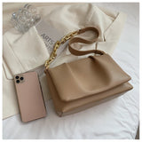 Chain Shoulder Bags Small Acrylic Handbags Purses Fold Flap Bags