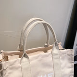 Canvas Tote Bag Large Capacity Women Shoulder Messenger Casual Crossbody