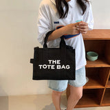 Canvas Tote Bag Large Capacity Women Shoulder Messenger Casual Crossbody