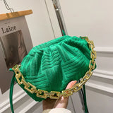 Cloud Bag Towel Fabric Acrylic Chains Pouch Women Handbag