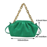 Cloud Bag Towel Fabric Acrylic Chains Pouch Women Handbag