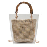 Transparent Women's Shoulder Bags Large Capacity PVC Handbags