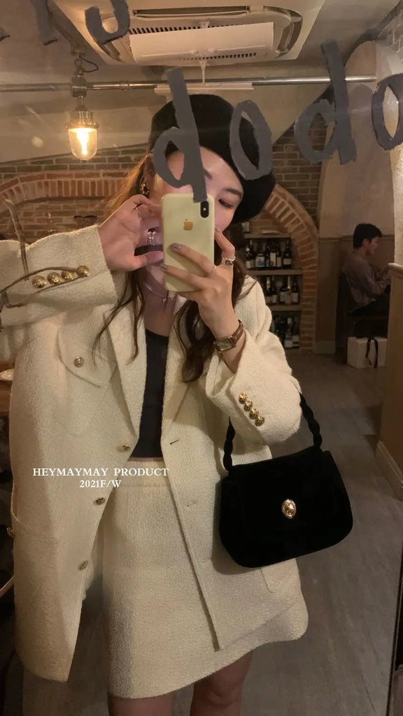 Matte Velvet Retro Small Shoulder Bag Vintage Solid Female Tote Underarm Bag