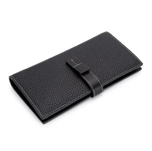 Top Cowhide Leather Women Long Wallet Purse