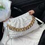 Acrylic Chain Shoulder Bag for Women Prom Wedding Clutch