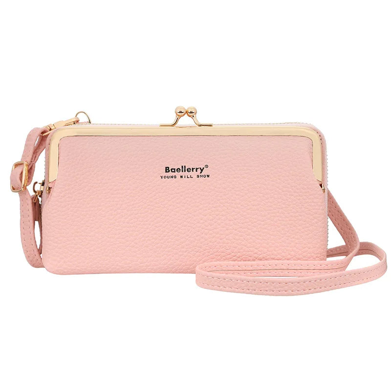 Women Bag Soft Leather Cell Phone Pocket Ladies Small Shoulder Bags