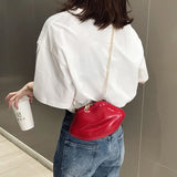Lip Print Shoulder Bag Zipper Messenger Handbag