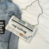 Newspaper Modeling Shoulder Bag Ladies Messenger Bag