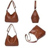 Vintage Leather Crossbody Bag Soft Shoulder Messenger Sac A Main Femme