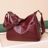 Vintage Leather Crossbody Bag Soft Shoulder Messenger Sac A Main Femme
