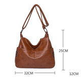 Vintage Leather Crossbody Bag Soft Shoulder Messenger Sac A Main Femme