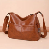 Vintage Leather Crossbody Bag Soft Shoulder Messenger Sac A Main Femme
