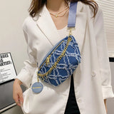 Women Fanny Pack High Canvas Waist Bag Casual Shoulder Crossbody Chest Bag Handb