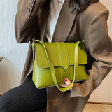 Women Handbags And Purses Pu Leather Shoulder Bags Green Brown Crossbody Bags
