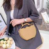 Chain Crossbody Shoulder Bag Stripe Printed Box Tote Bags for Women