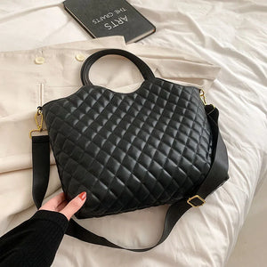 Women Plaid Totes Large Capacity Shoulder Bag Casual Handbags