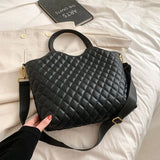 Women Plaid Totes Large Capacity Shoulder Bag Casual Handbags