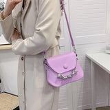 Women Small Crossbody Bags Chain Sling Bags Ladies Handbags Summer Purple