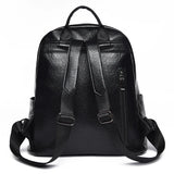 Women Travel Backpack High PU Leather Girls School Backpack