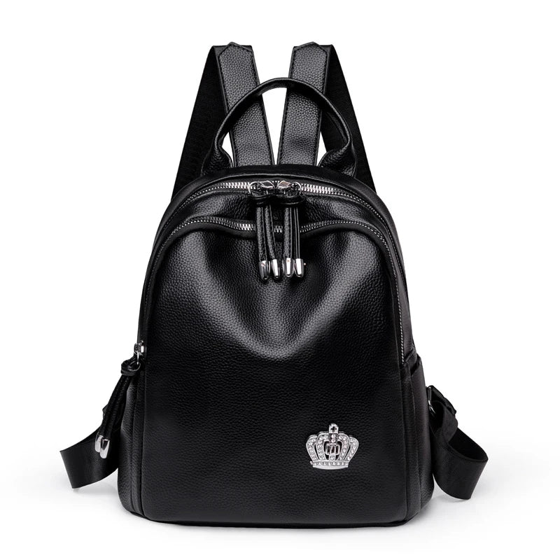 Women Travel Backpack High Soft PU Leather Women Backpack Girls School Backpack