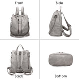 Women Travel Backpack High Soft PU Leather School Girls Backpack