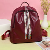 Women Travel Backpack High PU Leather Girls School Backpack