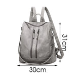 Women Travel Backpack High Soft PU Leather School Girls Backpack