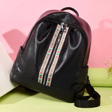 Women Travel Backpack High PU Leather Girls School Backpack