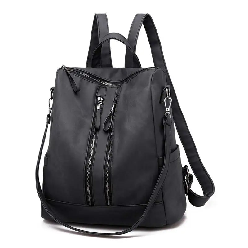 Women Travel Backpack High Soft PU Leather School Girls Backpack