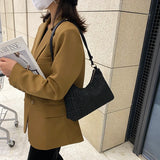 Winter Embossed Shoulder Bag Women's Handbags