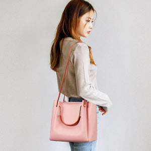 Women's Bucket Bag PU Leather Handbag Large Capacity Shoulder Bag