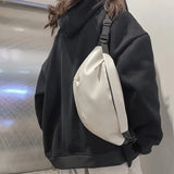 Women's Fanny Pack High PU Leather Waist Bag Casual Shoulder Chest Bags