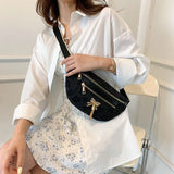 Canvas Waist Bag Shoulder Crossbody Chest Bags Handbag Female Belt Bag