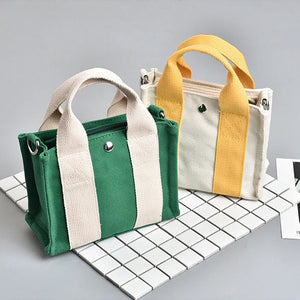 Canvas Clash Single Shoulder Crossbody Large Capacity Female Bags