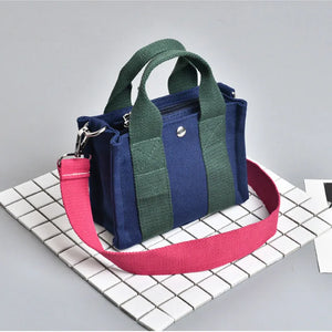 Canvas Clash Single Shoulder Crossbody Large Capacity Female Bags