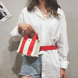 Canvas Clash Single Shoulder Crossbody Large Capacity Female Bags