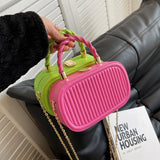 Women's Crossbody Handbag Wallet Chain Vertical Handle Shoulder Bag