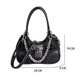 Canvas Chain Shoulder Crossbody Bags Women Tote Purse Handbags