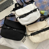Canvas Large Capacity Women's Shoulder Bag Solid Color Casual Female Crossbody