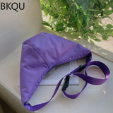 Canvas Shoulder Crossbody Bags Green Half Moon Handbags